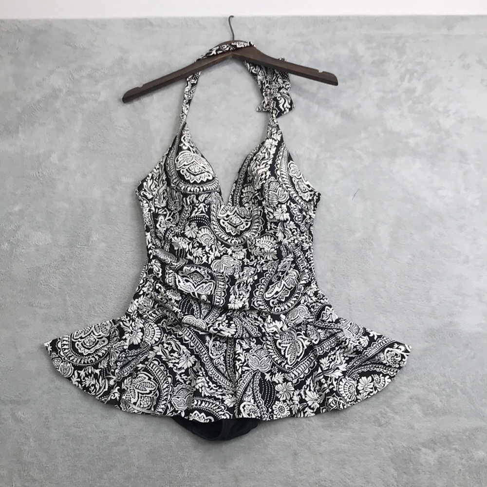Rose Marie Reid Ladies Women' Swim Dress Paisley Print Size Small